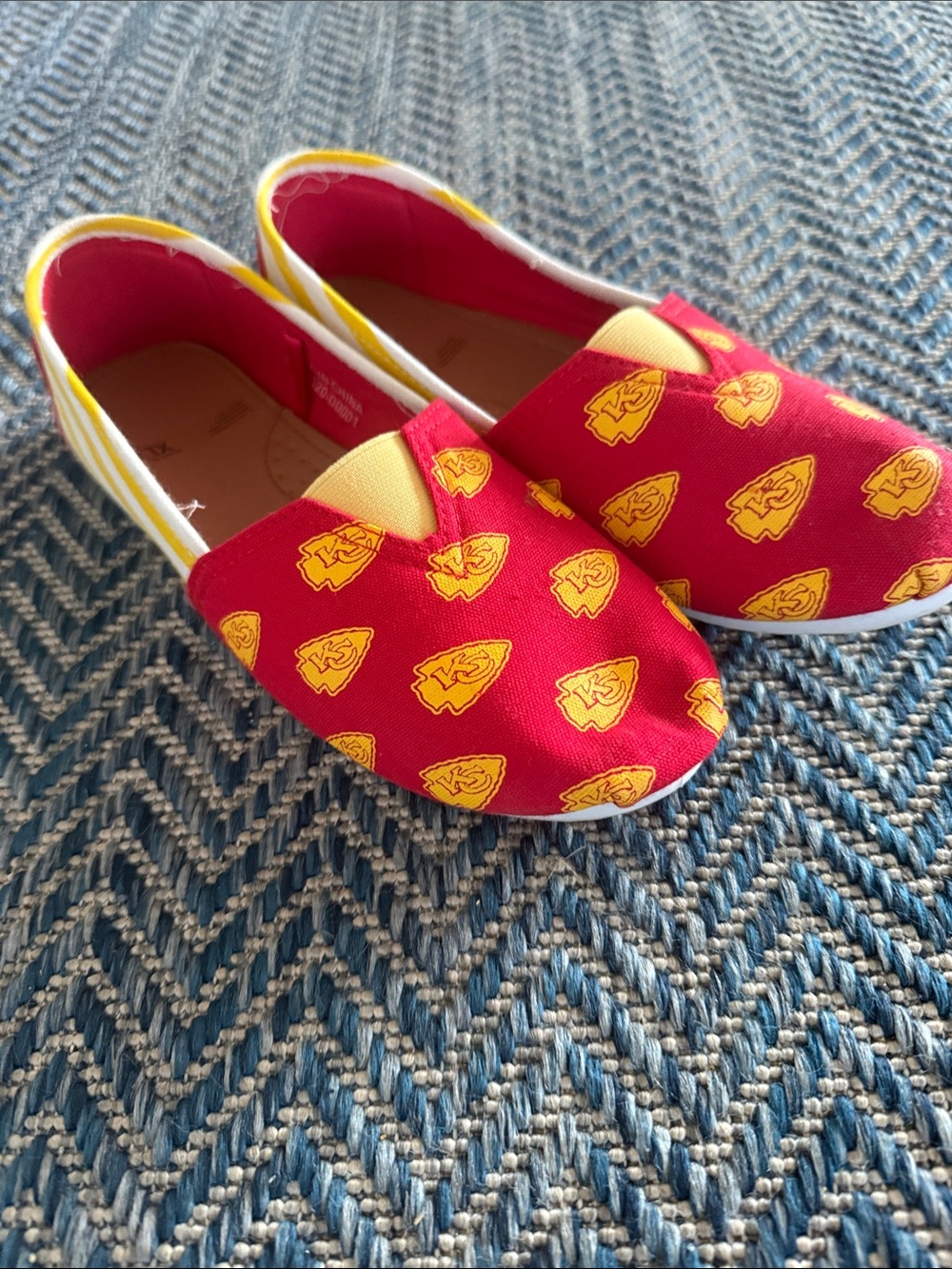 Kansas City Chiefs Red & Yellow Slip-On Shoes